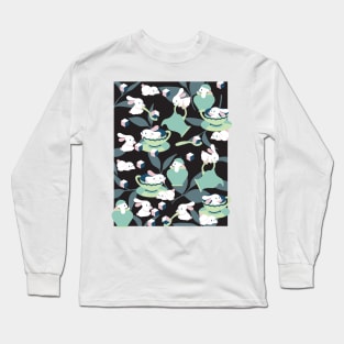 Rabbit Tea Party Art III Long Sleeve T-Shirt